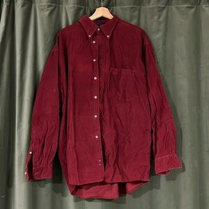 Pendleton Maroon Corduroy Button Down shirt | Size XL